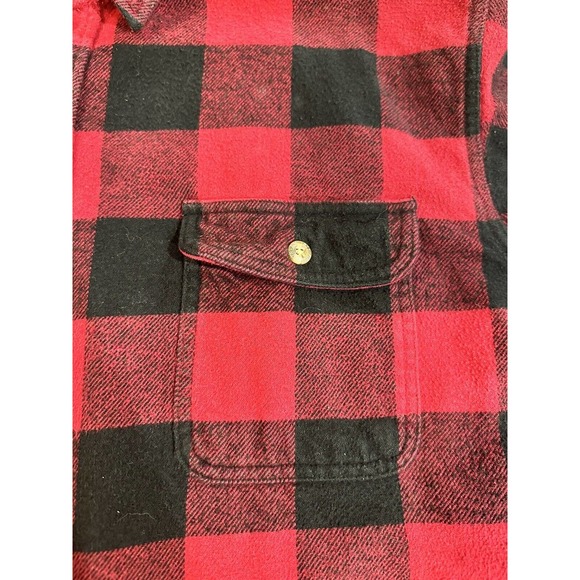Vintage Field & Stream Red Black Plaid Flannel Mens Long Sleeve Button Shirt XXL - Picture 10 of 16